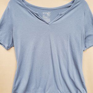 Light Blue Blouse with V-neck